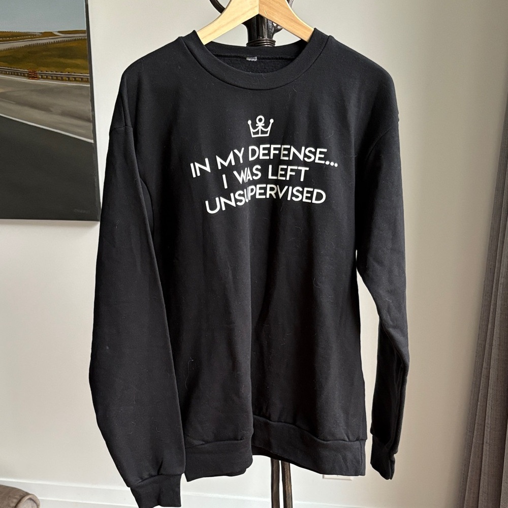 Black Graphic Sweatshirt, Oliver Thomas